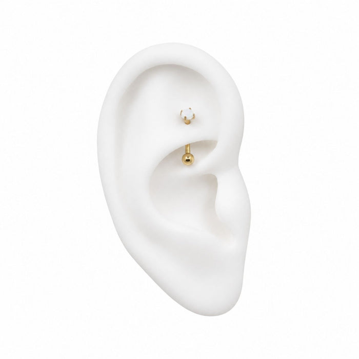 Threadless Curved Ball Back Barbell