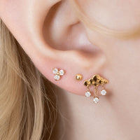 Crystal Trillium Earring Top