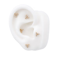 Crystal Trillium Earring Top