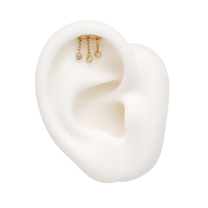Triple Crystal Floating Helix Top