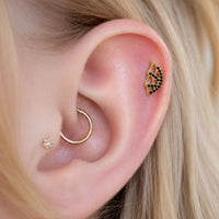 Skeletal Wing Earring Top