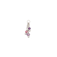 White Gold Charms Triple Gemstone Dangle Charm The Curated Lobeamethystcharmcharms