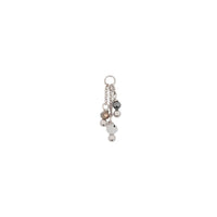 White Gold Charms Triple Gemstone Dangle Charm The Curated Lobeamethystcharmcharms