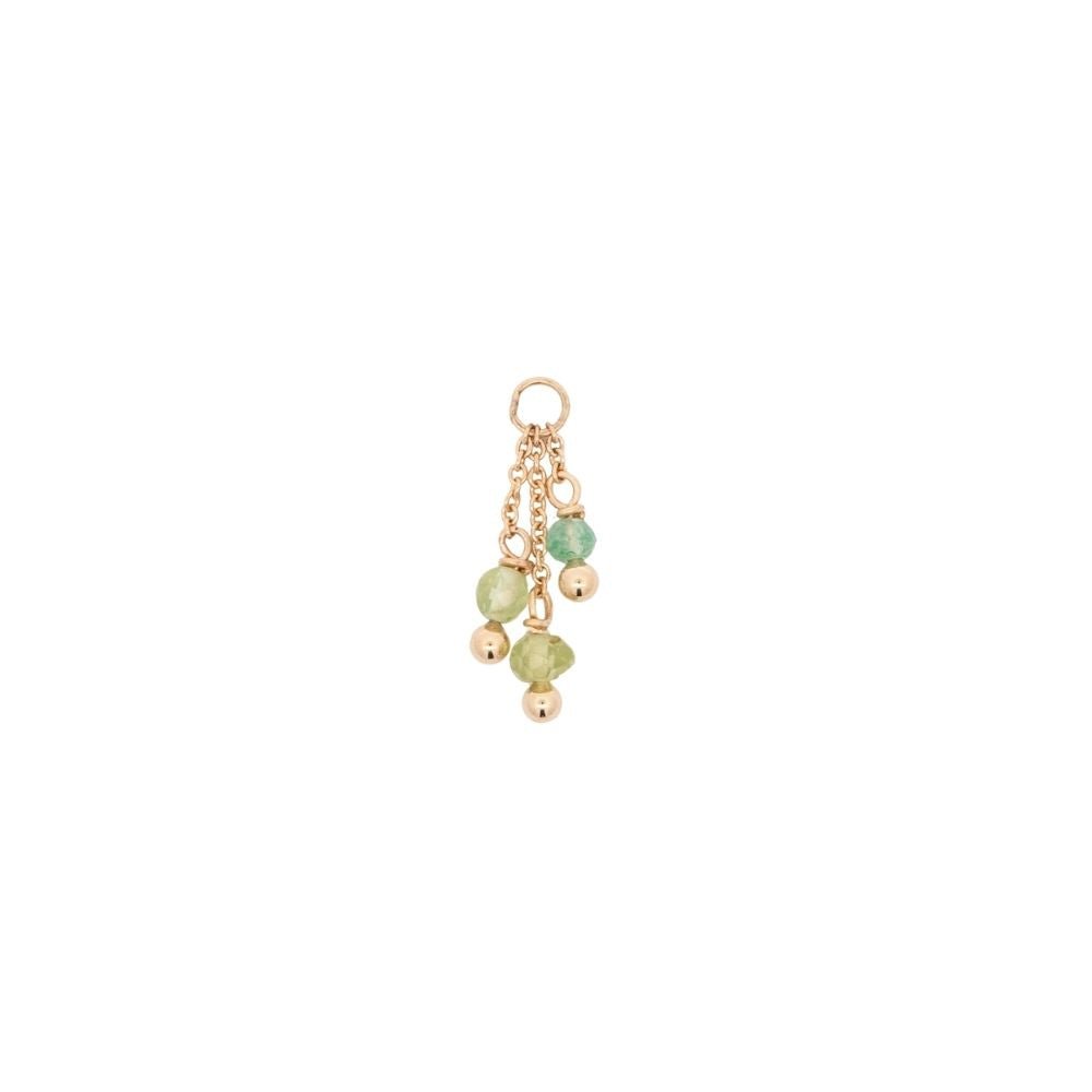 Yellow Gold Charms Triple Gemstone Dangle Charm The Curated Lobeamethystcharmcharms