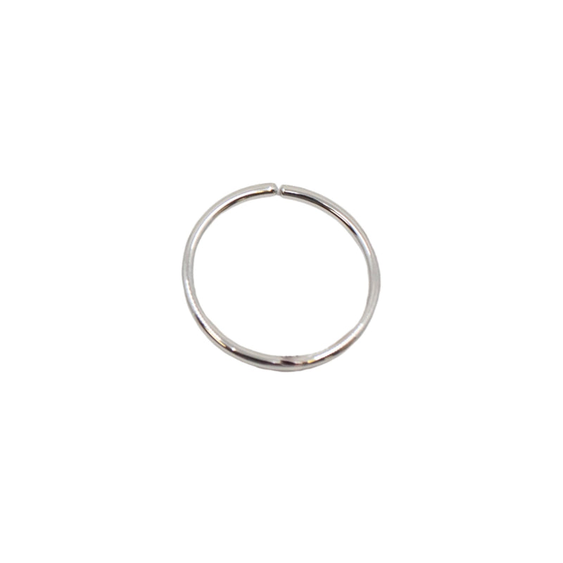 White Gold Hoops 20 Gauge Bendable Hoop The Curated Lobe14k goldbendable ringcartilage