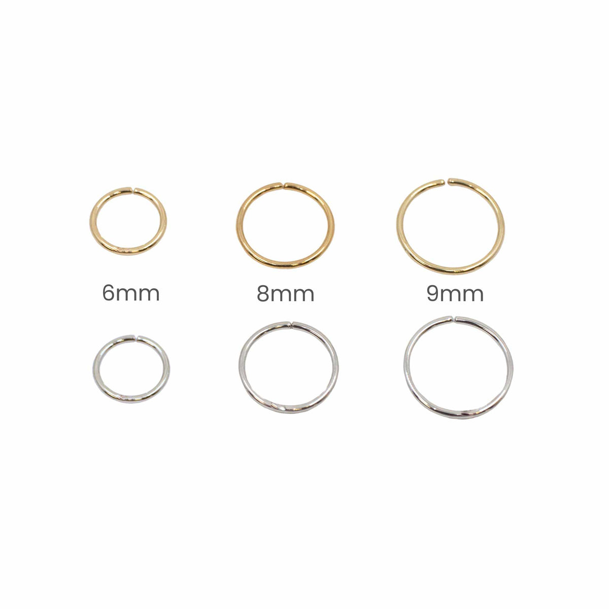 Yellow Gold Hoops 20 Gauge Bendable Hoop The Curated Lobe14k goldbendable ringcartilage