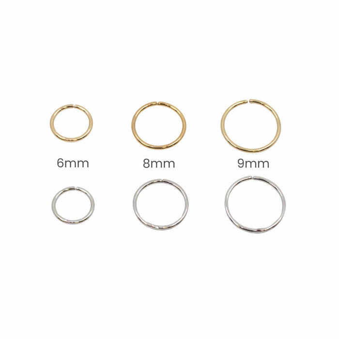 Yellow Gold Hoops 20 Gauge Bendable Hoop The Curated Lobe14k goldbendable ringcartilage