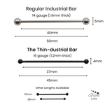 Gunmetal Titanium Thin-dustrial Bar - Gunmetal Industrial Bar