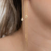 Gold Threader Earrings - Evil Eye Earrings