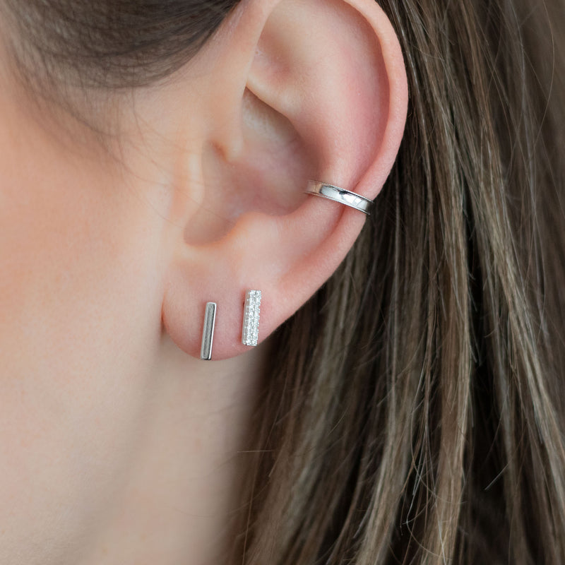 Sterling Silver Ear Cuff - Concave