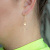 Gold Threader Earrings - Asymmetrical Star