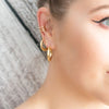 Gold Twisted Hoop Earring - Twisted Hollow Hoops