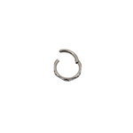 Titanium Crystal Clicker Hoop With Long Stone - Silver Hoops