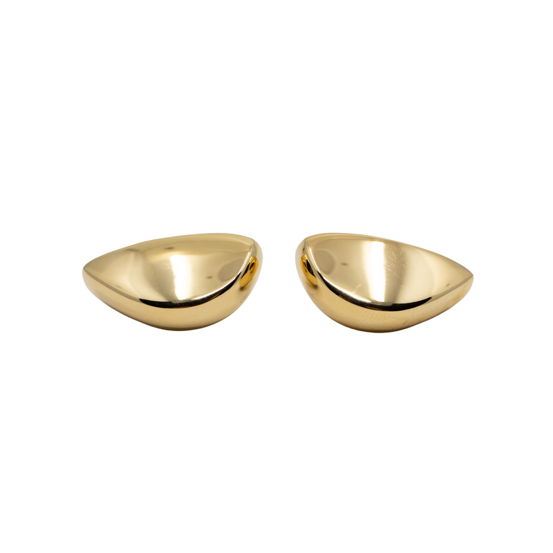 Gold Lobe Earrings - Gold Earrings