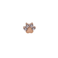 Rose Gold Threadless Tops Animal Paw Earring Top The Curated Lobeanimalconchdog