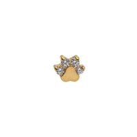 Yellow Gold Threadless Tops Animal Paw Earring Top The Curated Lobeanimalconchdog