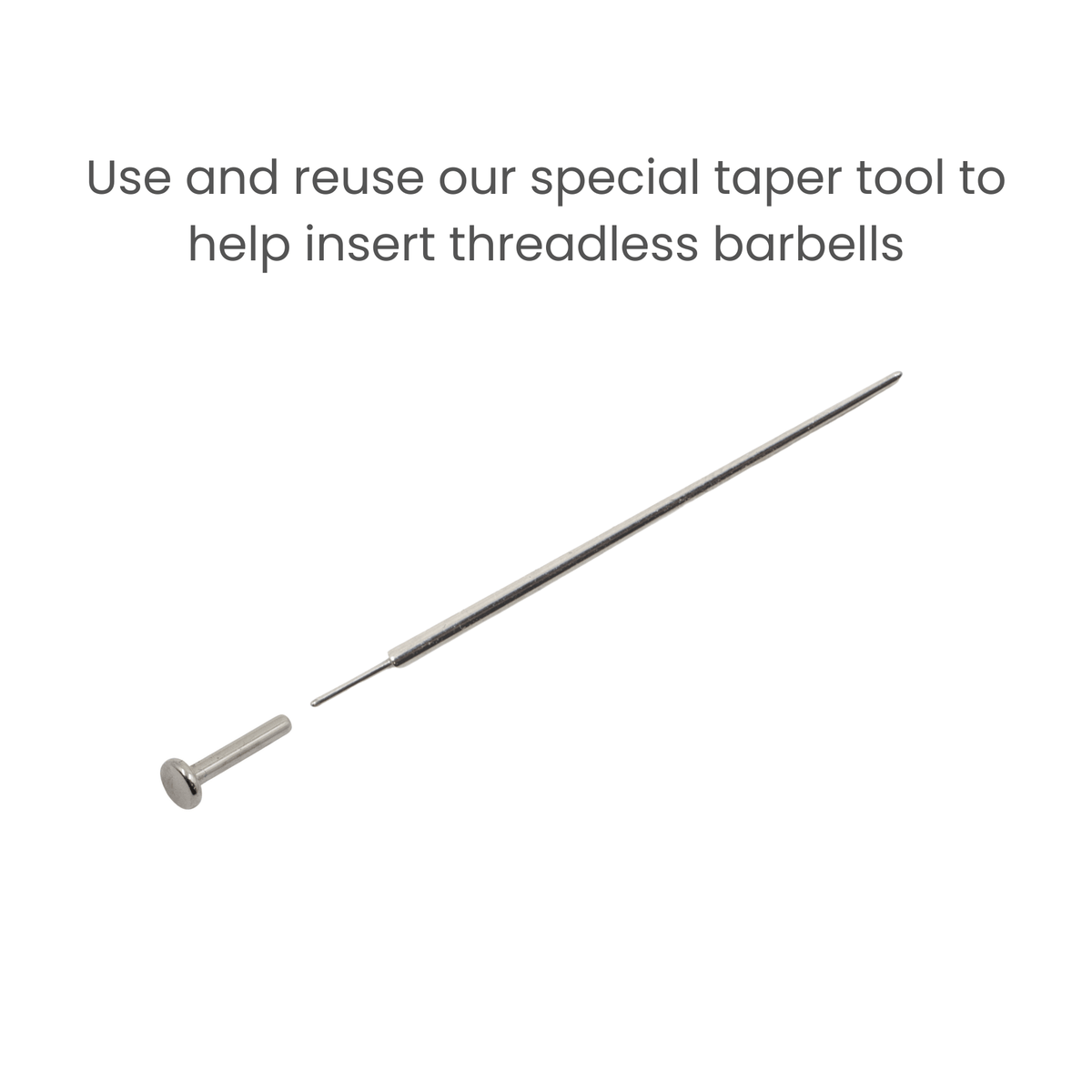 1mm (18 gauge) Piercing Tools Barbell Insertion Taper The Curated Lobecartilagedaithearring taper