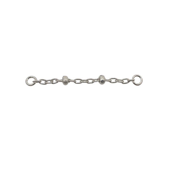 Silver Chains Connectors & Ear Jackets Beaded Cable Chain Connector The Curated Lobecartilagechainchain earrings