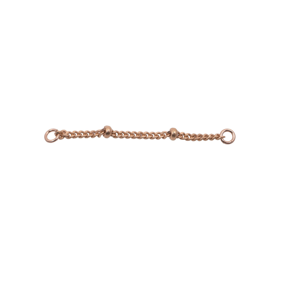 Rose Gold Chains Connectors & Ear Jackets Beaded Curb Chain Connector The Curated Lobe
