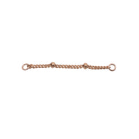 Rose Gold Chains Connectors & Ear Jackets Beaded Curb Chain Connector The Curated Lobecartilagechainchain earrings