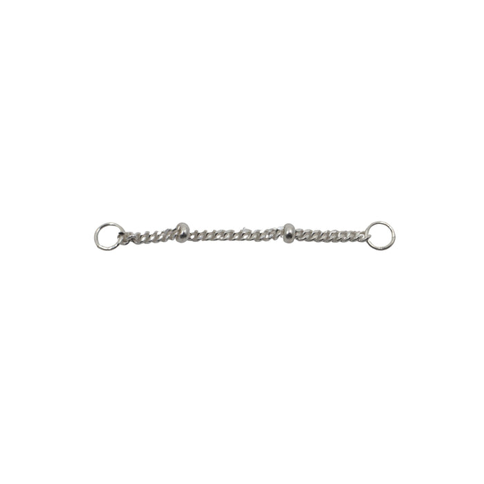 Silver Chains Connectors & Ear Jackets Beaded Curb Chain Connector The Curated Lobecartilagechainchain earrings