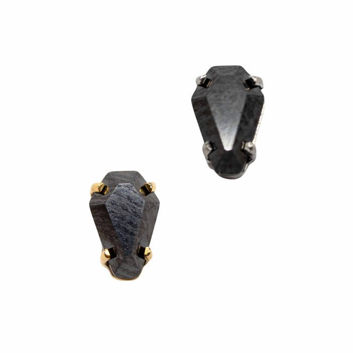 Yellow Gold Threadless Tops Black Crystal Coffin Earring Top The Curated Lobecartilagecoffincoffin top