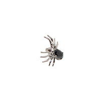 Silver Threadless Tops Black Crystal Spider Earring Top The Curated Lobecartilageconchflat