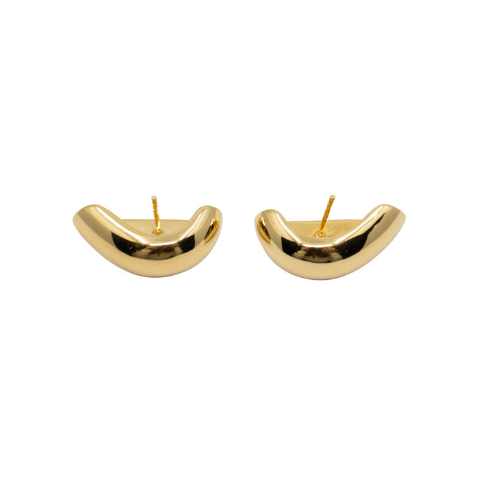 Yellow Gold Studs Bold Lobe Earrings The Curated Lobefull lobe earringsgold vermeillobe cuffs