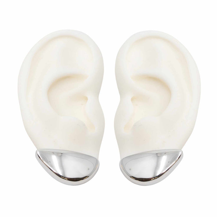 silver Studs Bold Lobe Earrings The Curated Lobefull lobe earringsgold vermeillobe cuffs