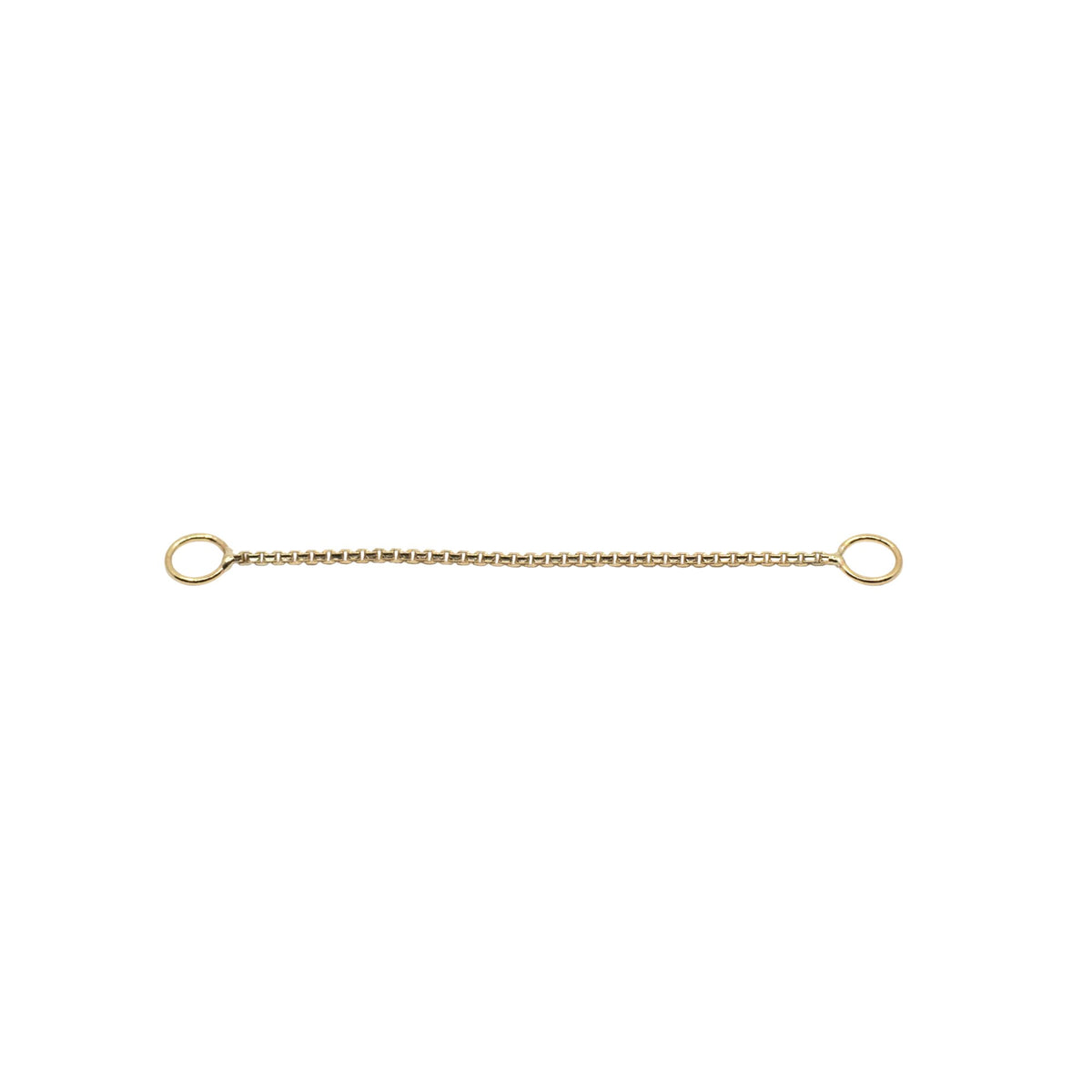 Yellow Gold Chains Connectors & Ear Jackets Box Chain Connector The Curated Lobe14k goldbox chaincartilage