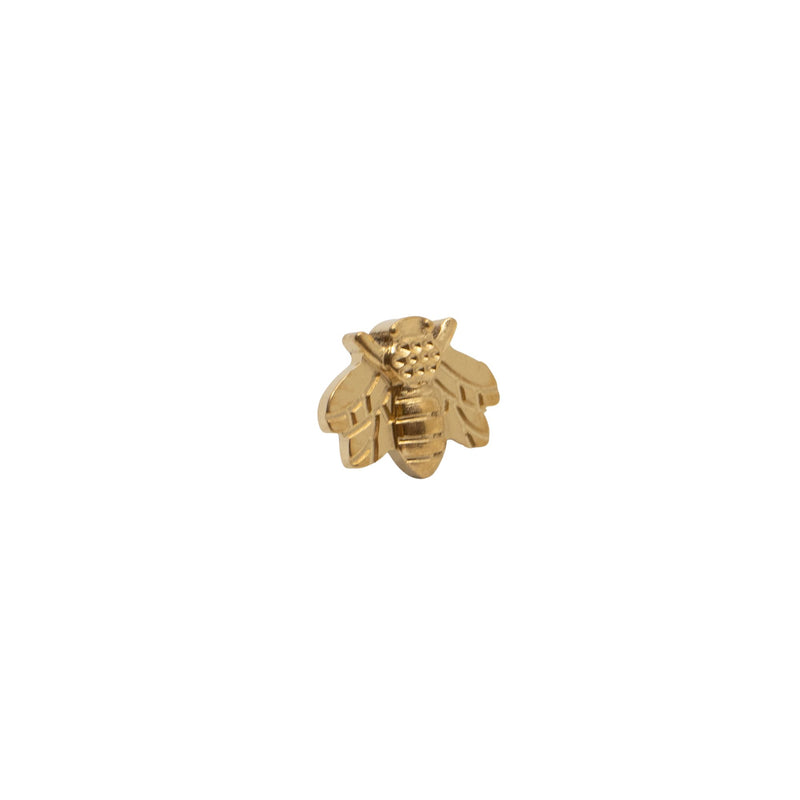 Yellow Gold Threadless Tops Bumblebee Earring Top The Curated Lobebeebumblebeecartilage