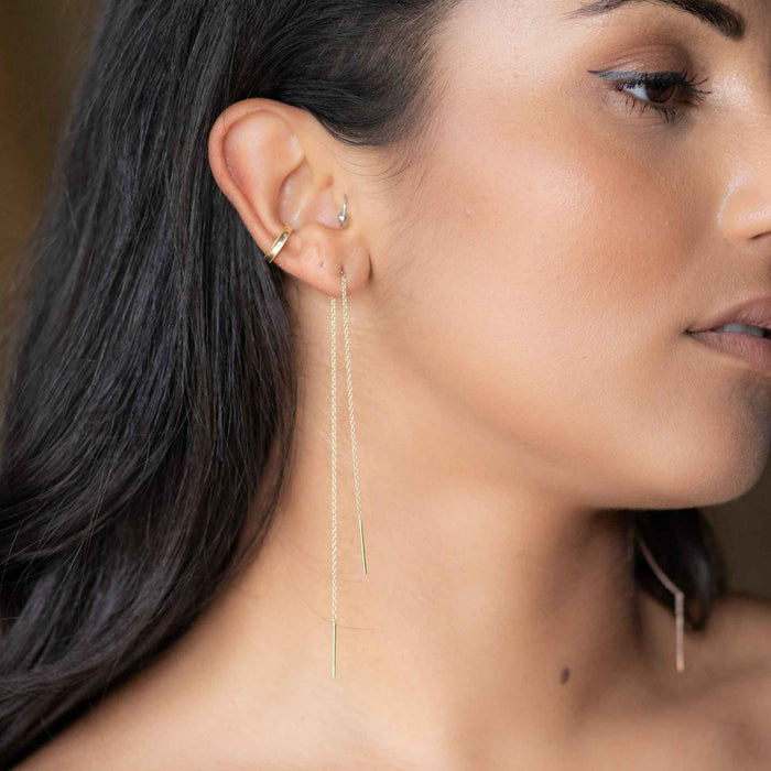 Yellow Gold Ear Cuffs Concave Ear Cuff The Curated Lobeconchno piercing