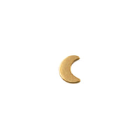 Yellow Gold Threadless Tops Crescent Moon Earring Top The Curated Lobeconchcrescent moonfaux rook