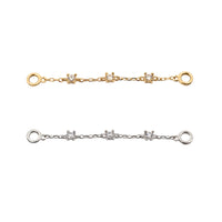 Yellow Gold Chains Connectors & Ear Jackets Crystal Chain Connector The Curated Lobe14k goldbox chaincartilage