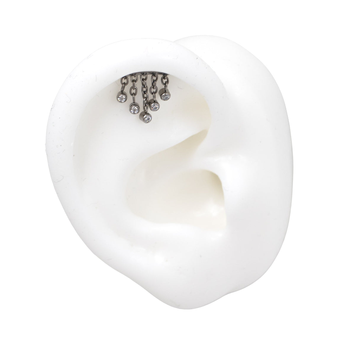 Floatung Helix Titanium Crystal Chandelier Floating Helix Earring – The Curated Lobe
