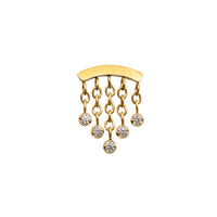 Yellow Gold Threadless Tops Crystal Chandelier Floating Helix Top The Curated Lobecartilagefloatingfloating helix
