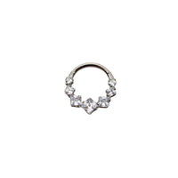 Silver Hoops Crystal Clicker Hoop The Curated Lobedaithdaith clickerhoops