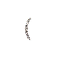 White Gold Studs Curved Crystal Earring The Curated Lobe14k gold14k gold topcartilage