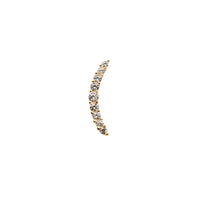 Yellow Gold Studs Curved Crystal Earring The Curated Lobe14k gold14k gold topcartilage