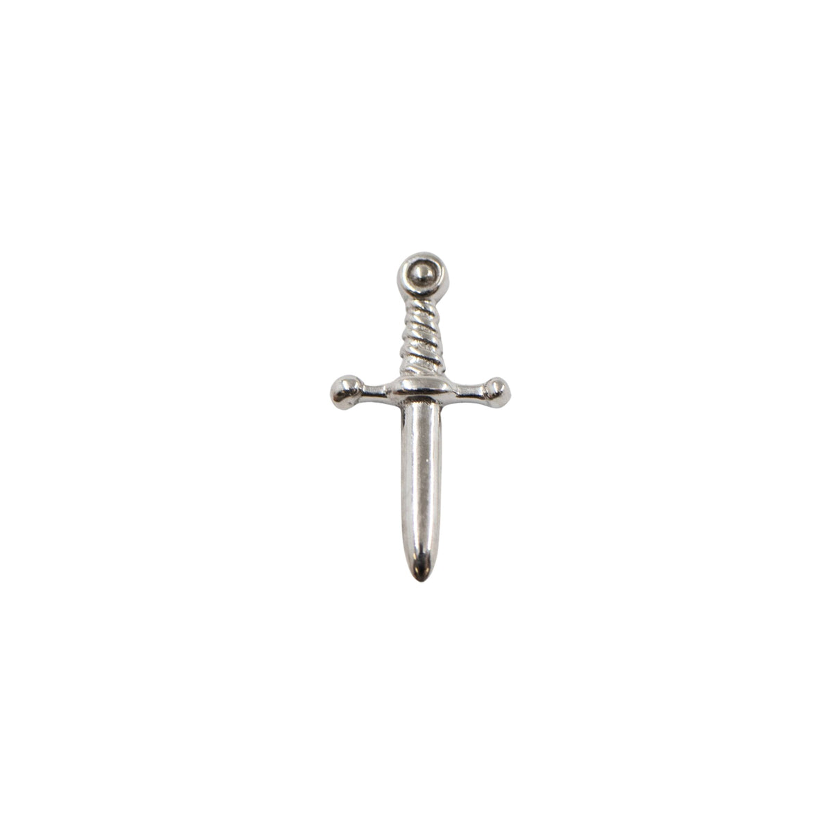 White Gold Studs Dagger Earring The Curated Lobe