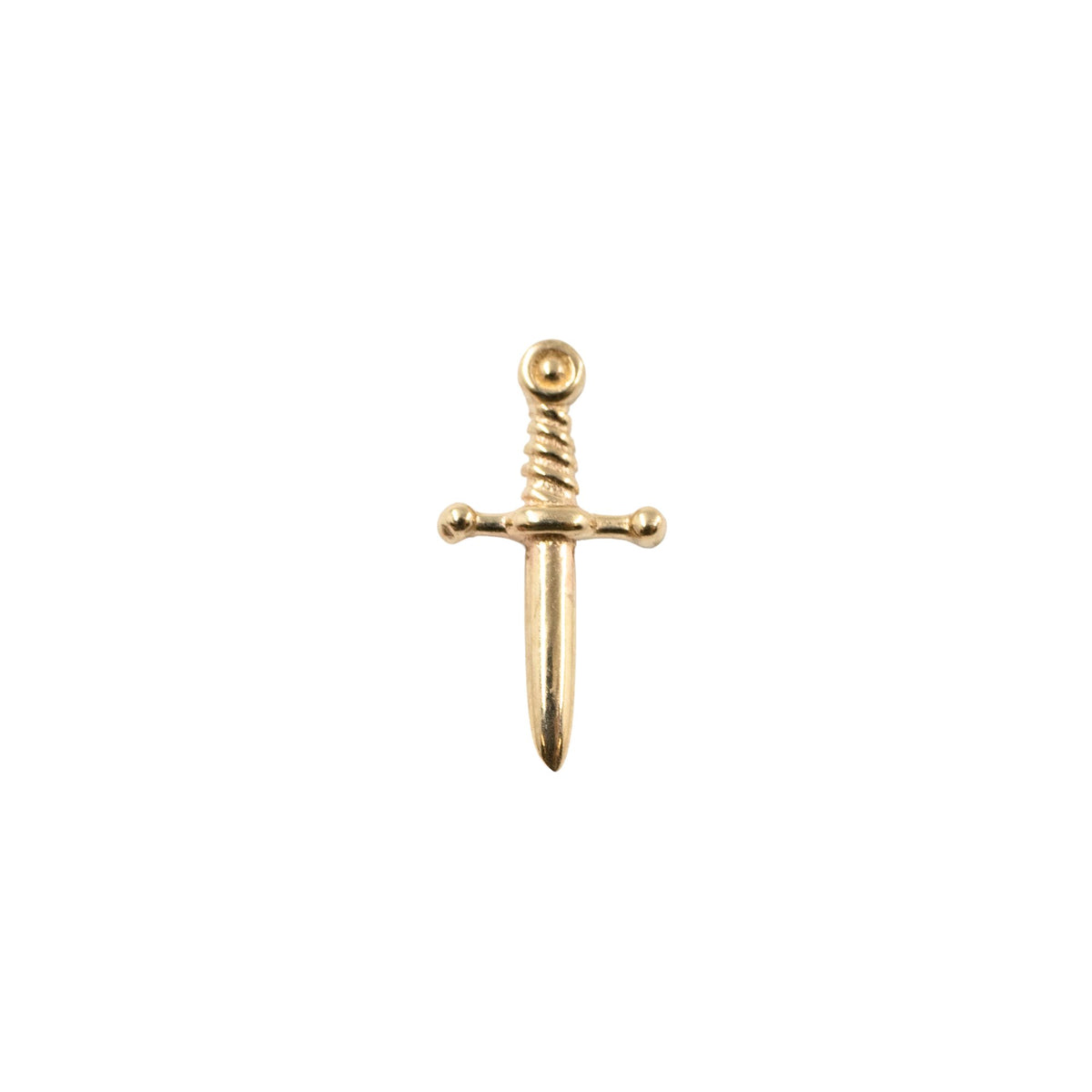 Yellow Gold Studs Dagger Earring The Curated Lobe