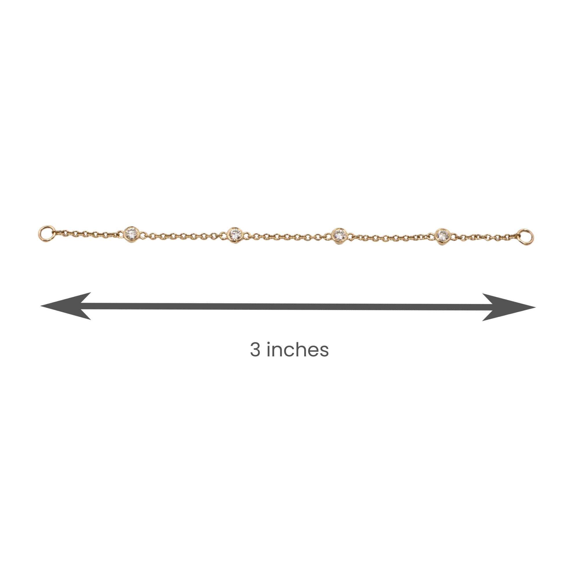 Diamond & Gold Ear Chain - Industrial Piercing Chain – The Curated