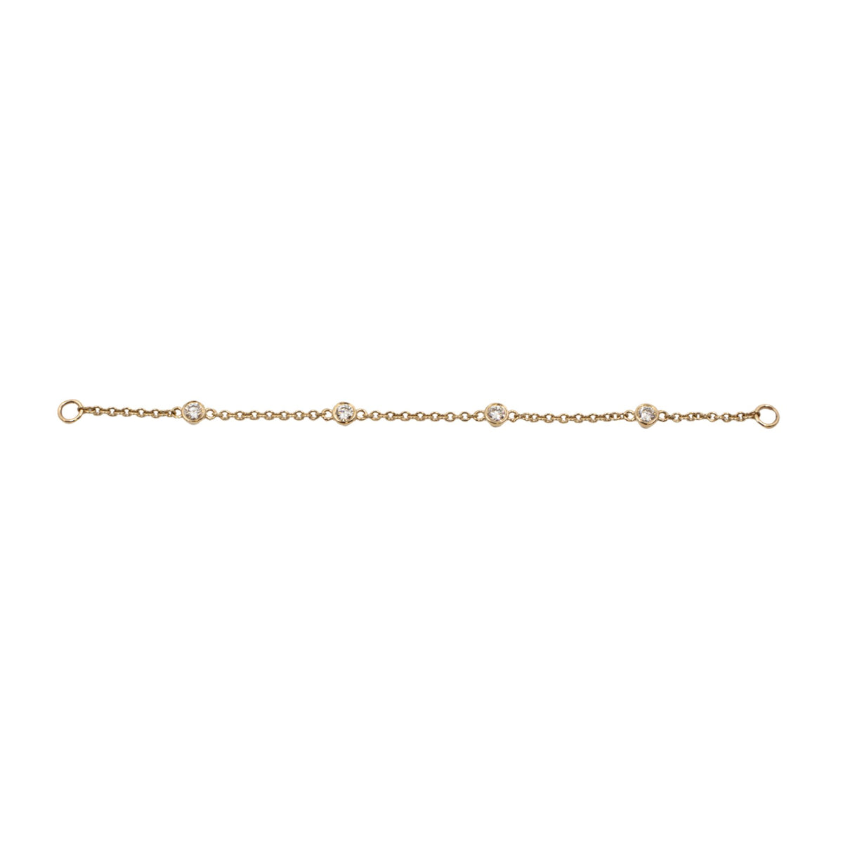 Yellow Gold Chains Connectors & Ear Jackets Diamond Chain Connector The Curated Lobe14k goldbox chaincartilage