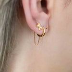 Rose Gold Box Chain Ear Jacket - Ear Jacket