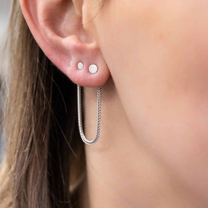 Yellow Gold Chains Connectors & Ear Jackets Franco Chain Connector The Curated Lobecartilagechain ear jacketchain ear jackets