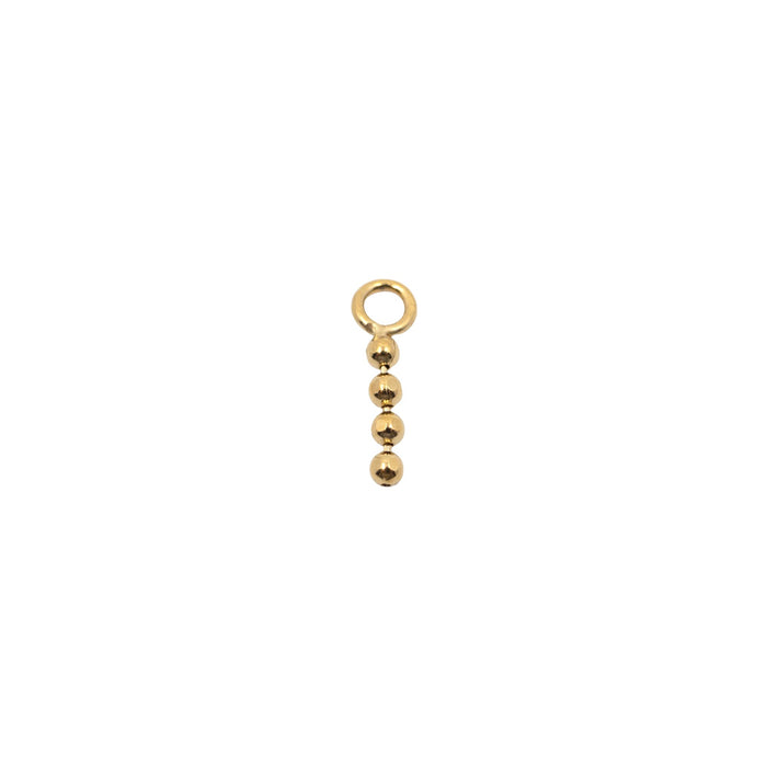 Yellow Gold Charms Gold Ball Chain Charm The Curated Lobeball chaincharmgold vermeil