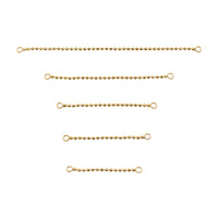 Yellow Gold Chains Connectors & Ear Jackets Gold Ball Chain Connector The Curated Lobecartilagechain ear jacketchain ear jackets