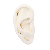 Yellow Gold Studs High Polish Curved Earring The Curated Lobe14k gold14k gold topcartilage