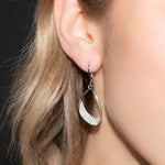 Silver Dangle Earring - Pave CZ Earrings