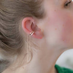 Rose Gold Thread Earrings - Ultra Long Threader
